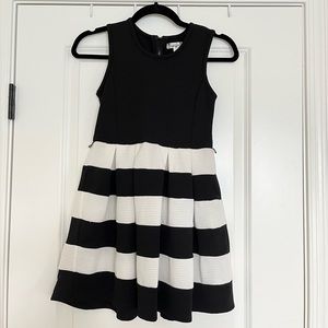 Knitworks Black and White Striped Dress